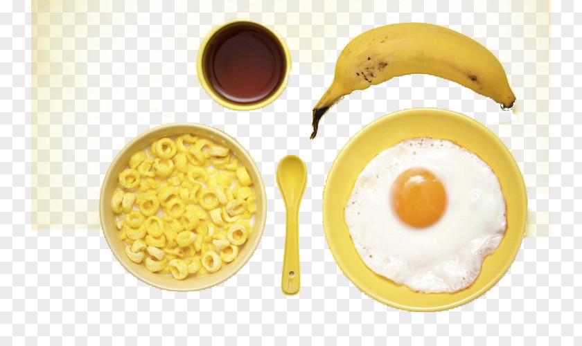 Nutritious Breakfast Coffee Cereal Corn Flakes Milk PNG