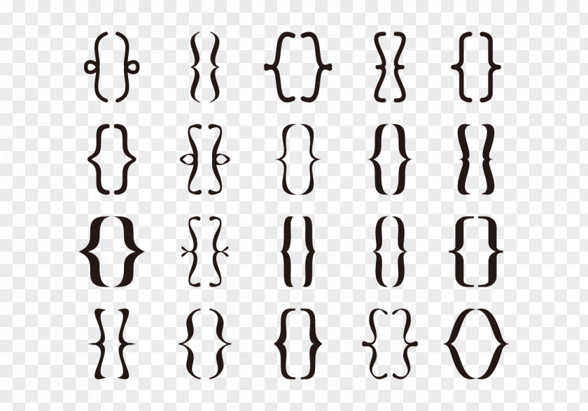 Posters Decorative Elements Bracket Line PNG