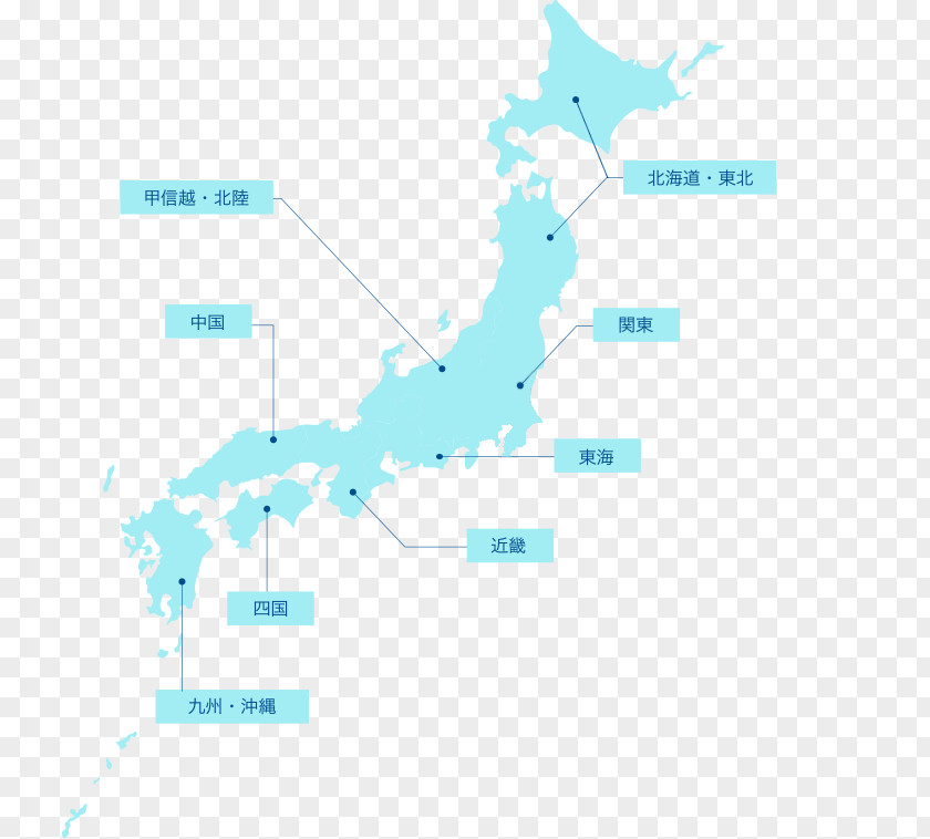Japan Rail Pass Vector Map PNG
