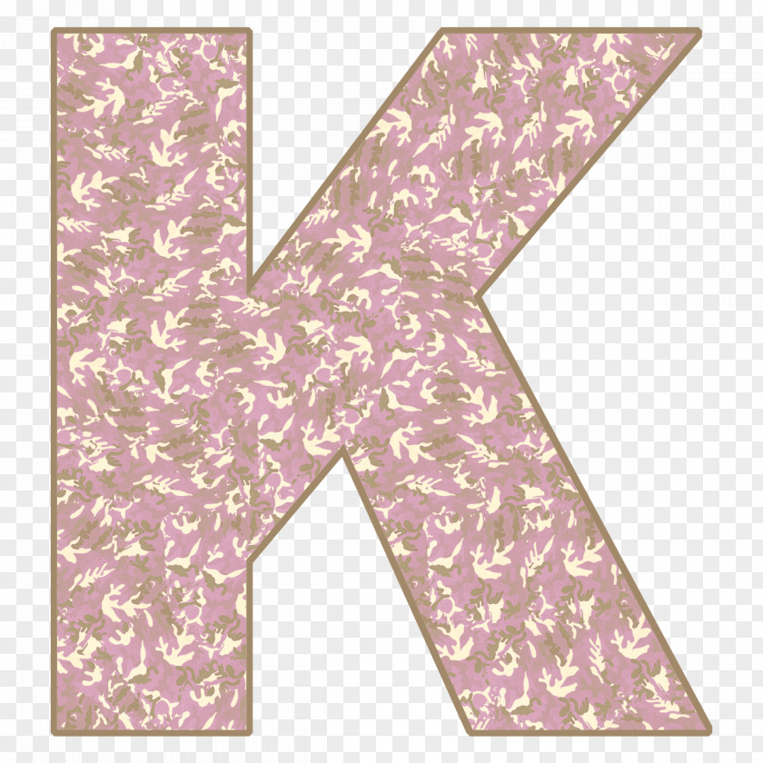 K Paper Alphabet Scrapbooking Letter Multi-scale Camouflage PNG