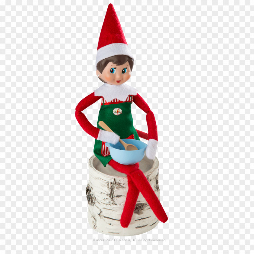 Santa Claus The Elf On Shelf Christmas Apron PNG