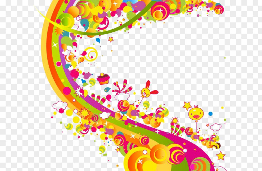Colored Road Abstract Art Color Rainbow Clip PNG