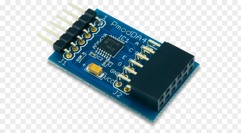 Digitaltoanalog Converter Microcontroller 12-bit Electronics Pmod Interface PNG