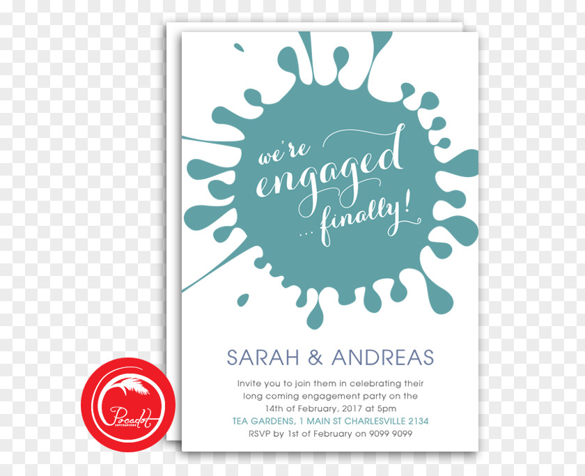 Invitations Aqua Whacked Out Business Wall Decal Sticker PNG