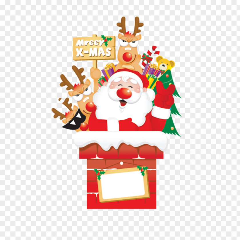 Santa Claus Claus's Reindeer Christmas Ornament Day PNG