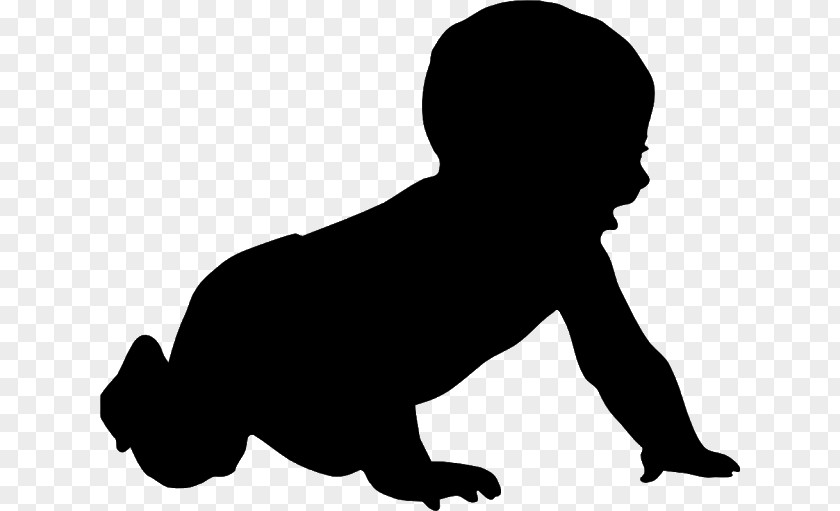 Silhouette Infant Child Clip Art PNG