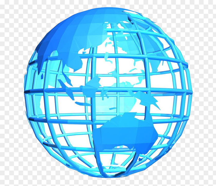 Blue Round Earth Frame Information Technology PNG