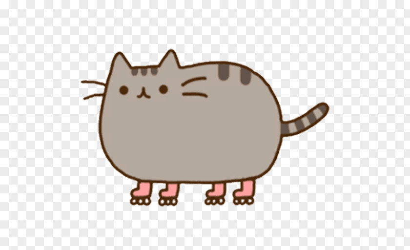 Cat Pusheen Roller Skating Quad Skates GIF PNG