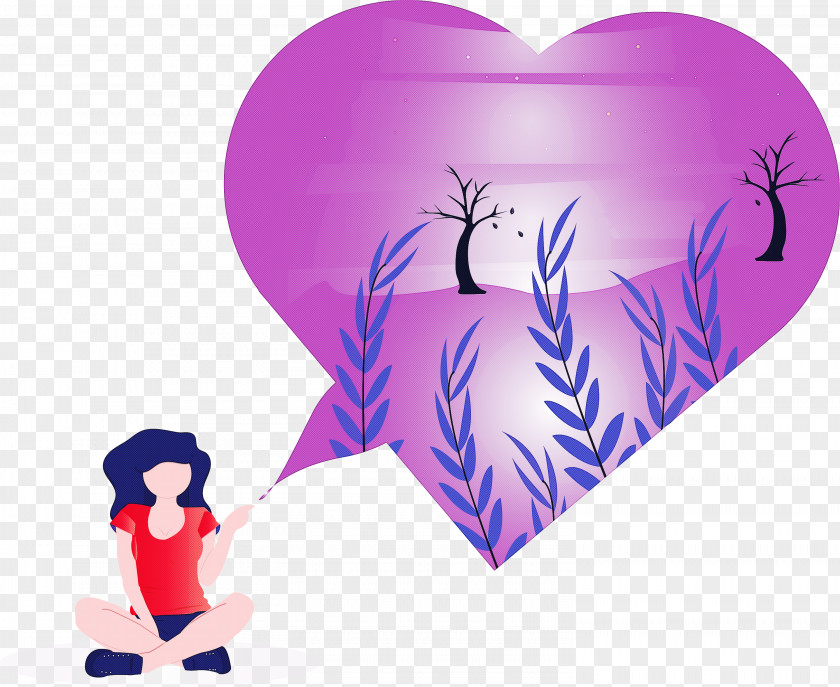 Heart Purple Violet Love PNG