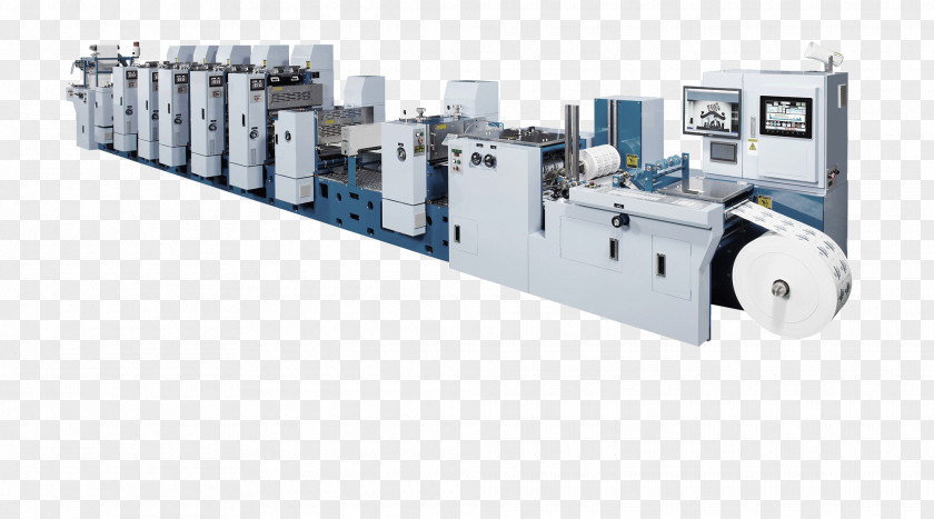 Printer Machine Paper Offset Printing Rotary Press PNG