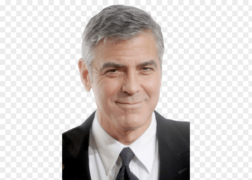 Smiling George Clooney Hairstyle Fashion PNG