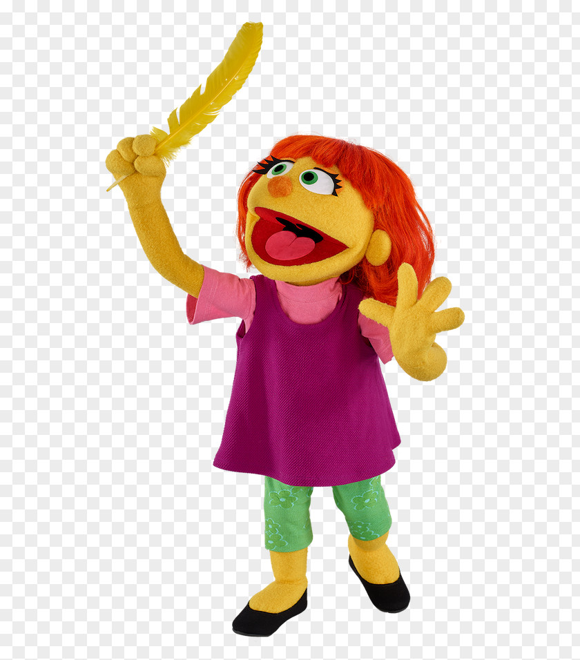 Child Meet Julia The Muppets Sesame Street Characters Puppeteer PNG