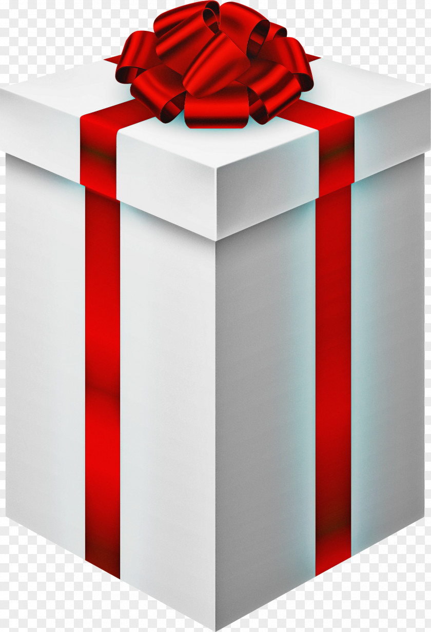 Red Present Ribbon Material Property Box PNG