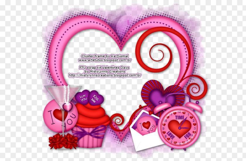 Valentine's Day Pink M RTV Font PNG