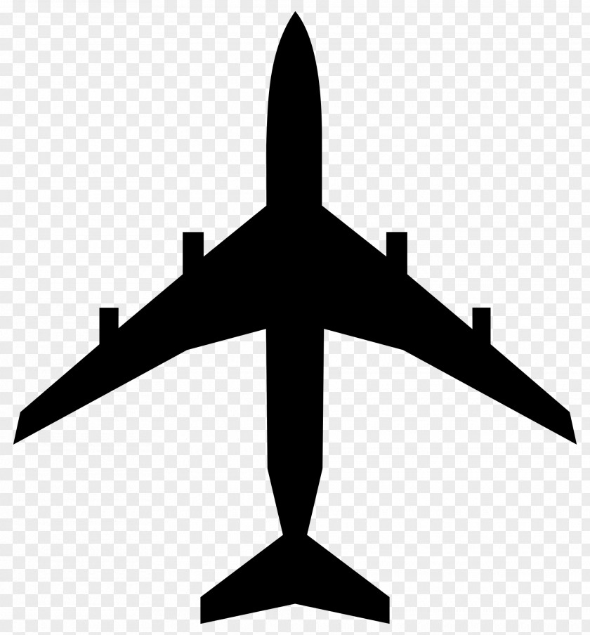 Airplane Silhouette Clip Art: Transportation Art PNG