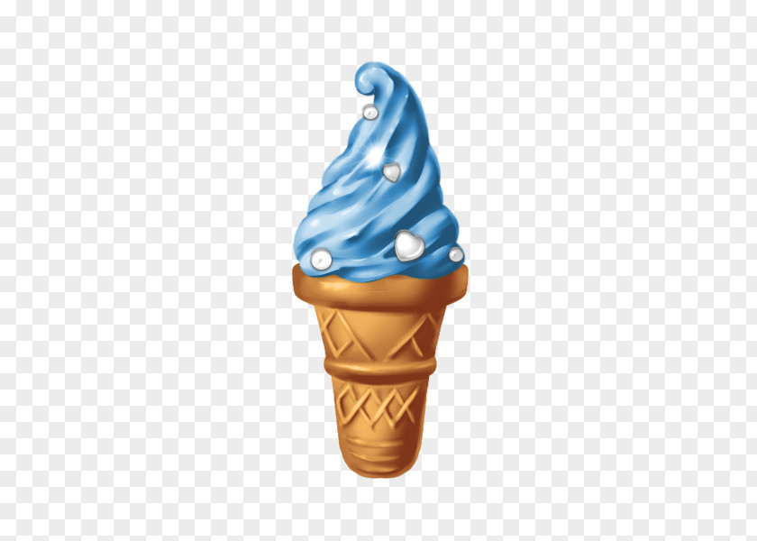 Blue Ice Cream Cone Tart Stracciatella PNG