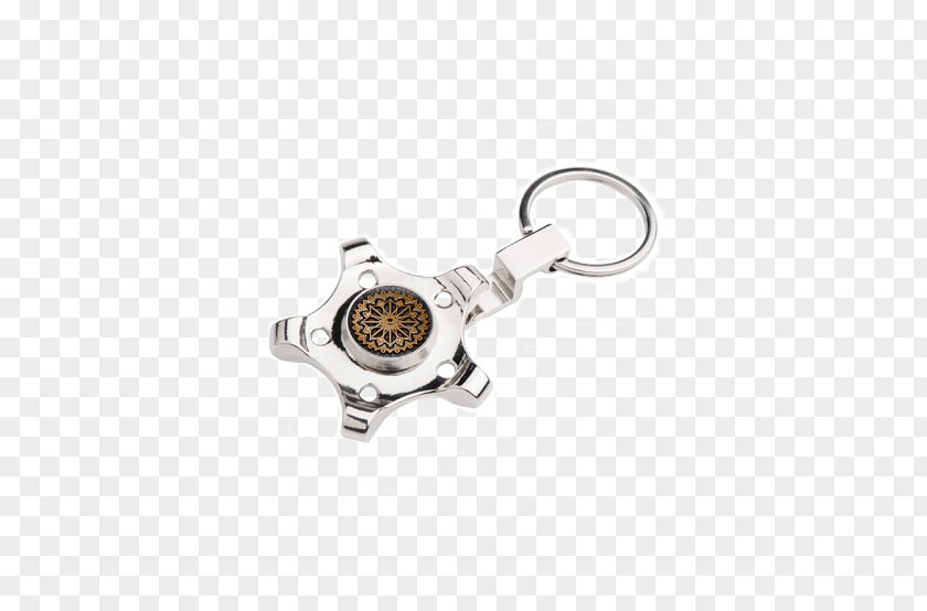 Fidget Spinner Fidgeting Key Chains Silver Material PNG