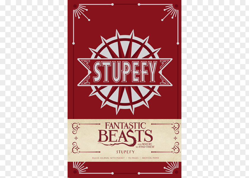 Harry Potter Fantastic Beasts And Where To Find Them: Stupefy Hardcover Ruled Journal The Deathly Hallows PNG