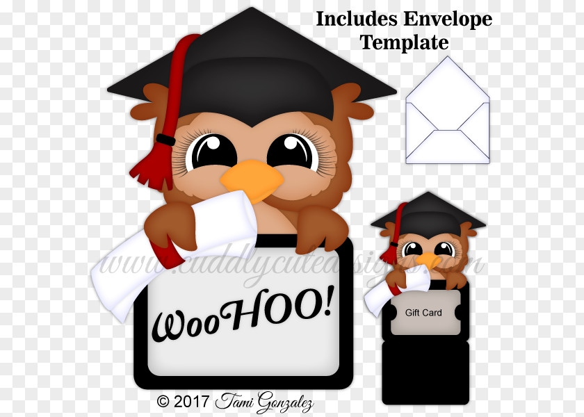 Owl Graduation Gift Card School Clip Art PNG