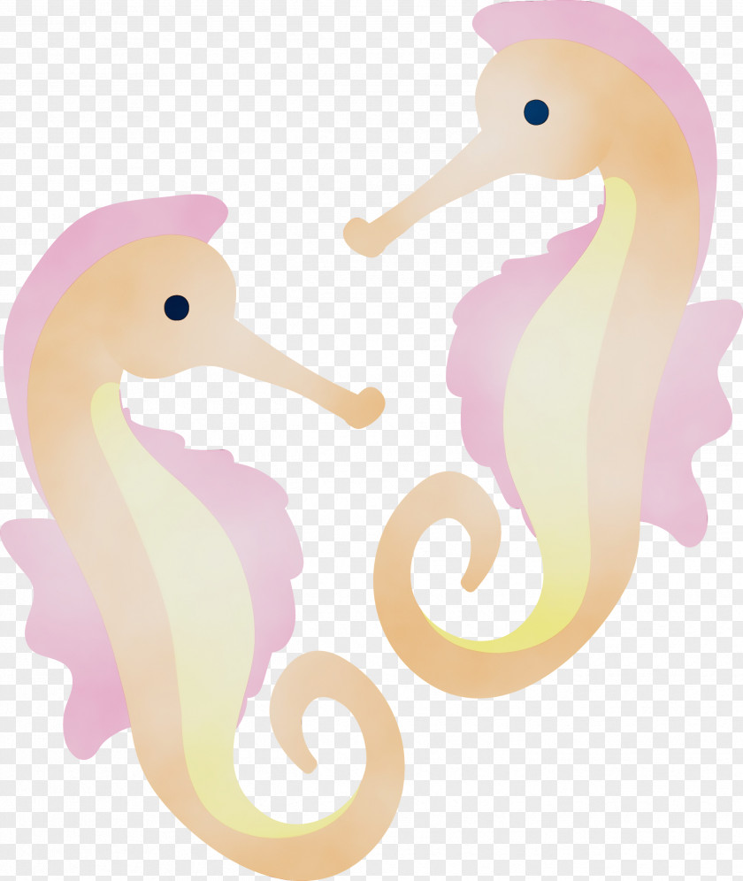 Seahorse Pink Bird Beak PNG