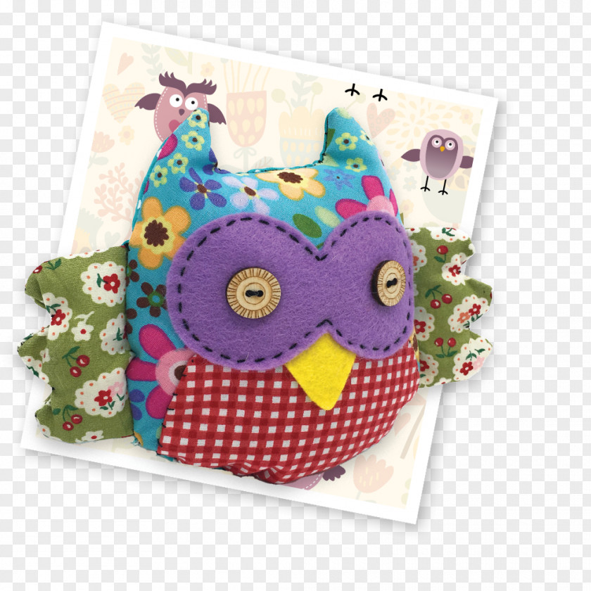 Sewing Kit Owl Craft Patchwork Textile PNG