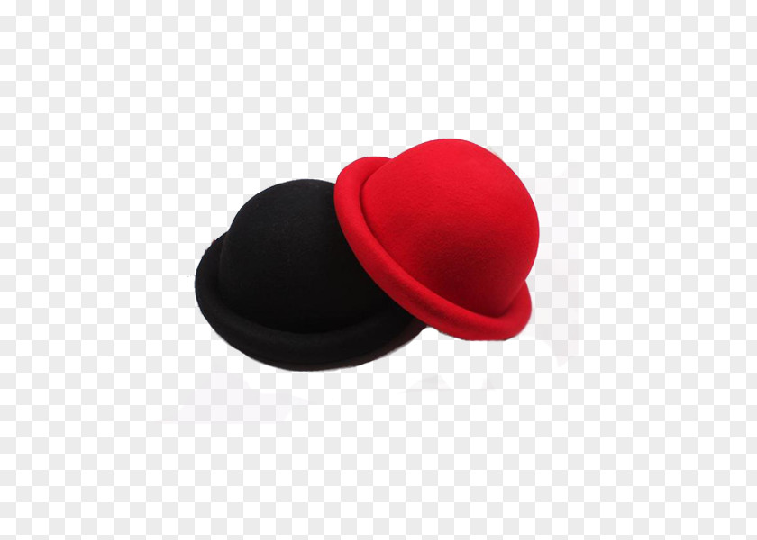 Two Red And Black Winter Hat Designer PNG