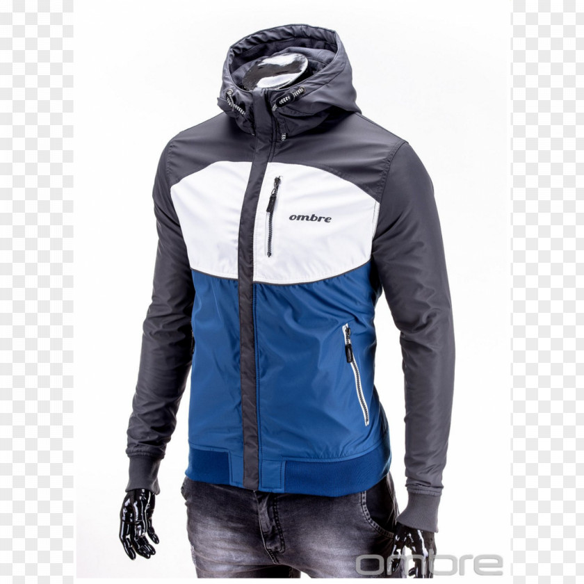 Jacket Hoodie Cobalt Blue Neck PNG