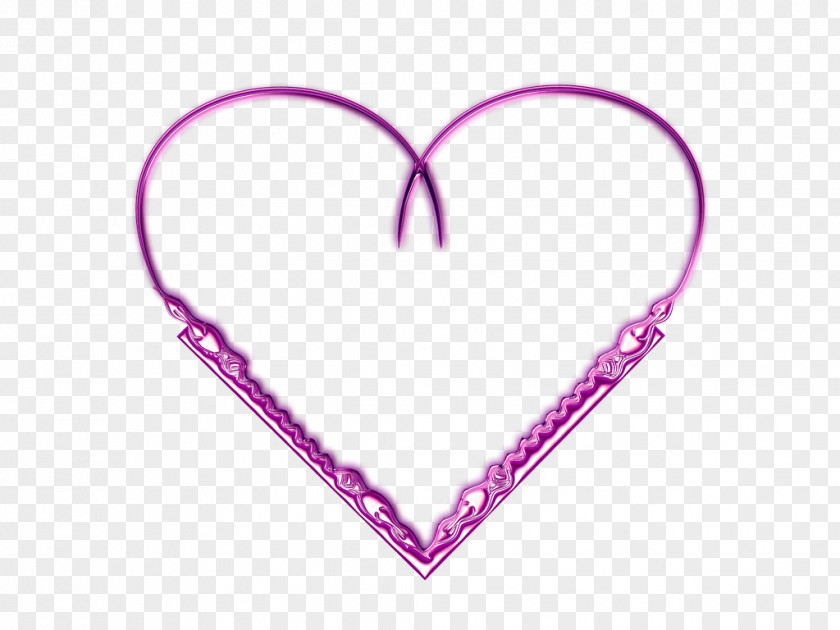 Line Pink M Heart Font PNG
