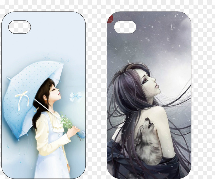 Phone Case Creative Drawing Tattoo Korean Art Female PNG