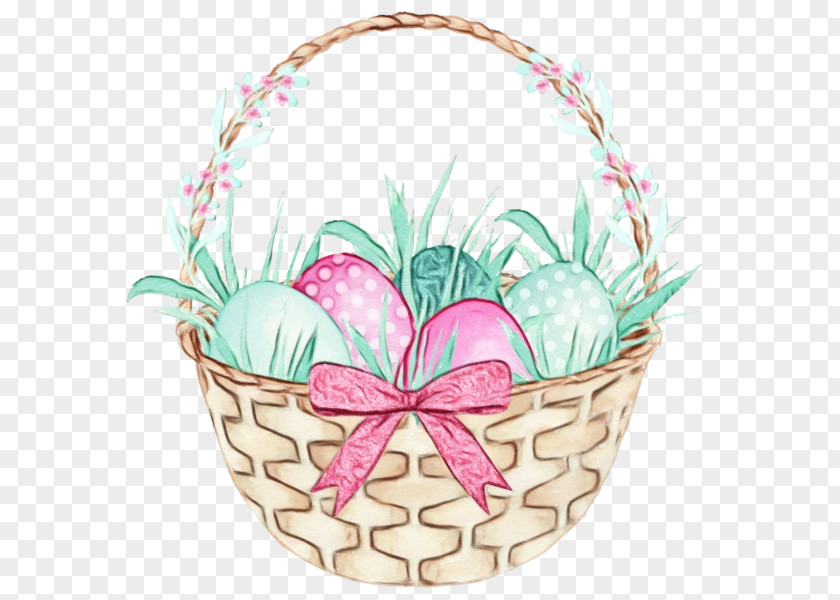 Storage Basket Hamper Easter Egg Background PNG