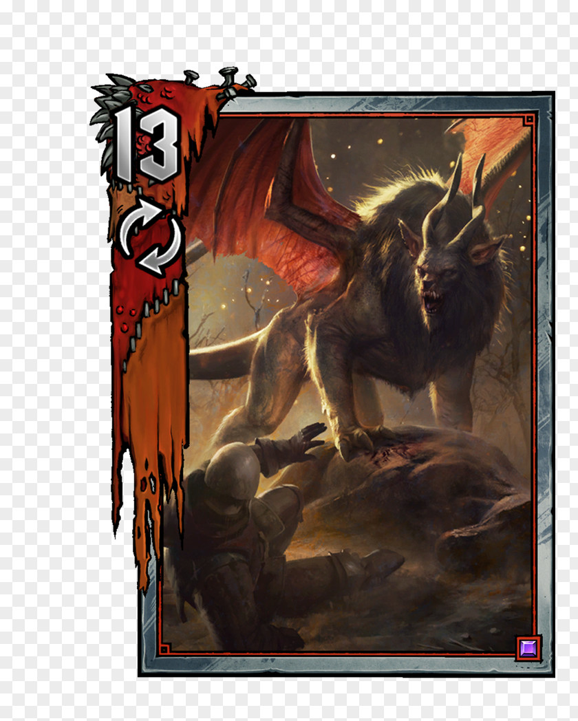 The Beast Gwent: Witcher Card Game Manticore Geralt Of Rivia Art PNG