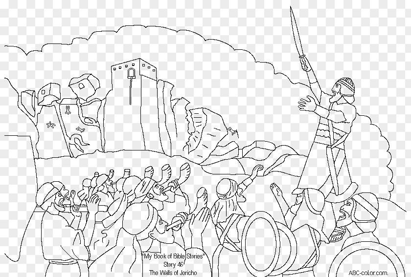 Coloring Stories For Kids Joshua & The Battle Of Jericho Wall Book PNG