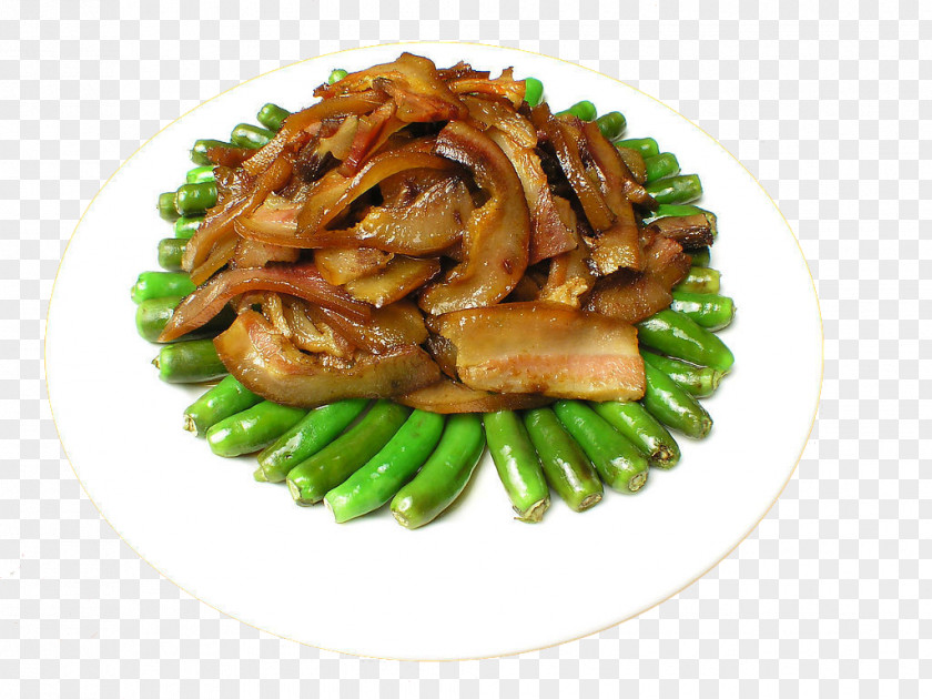 Hang Pepper Fried Pig Face Twice Cooked Pork Domestic Stir Frying Meat Vegetable PNG