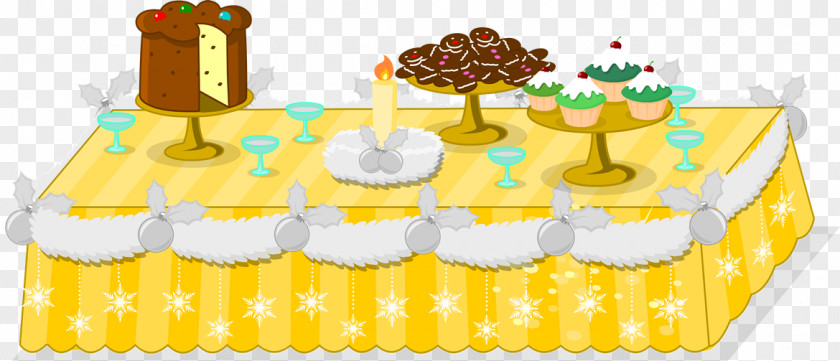 Pastel Table Mundo Gaturro Christmas Cake PNG