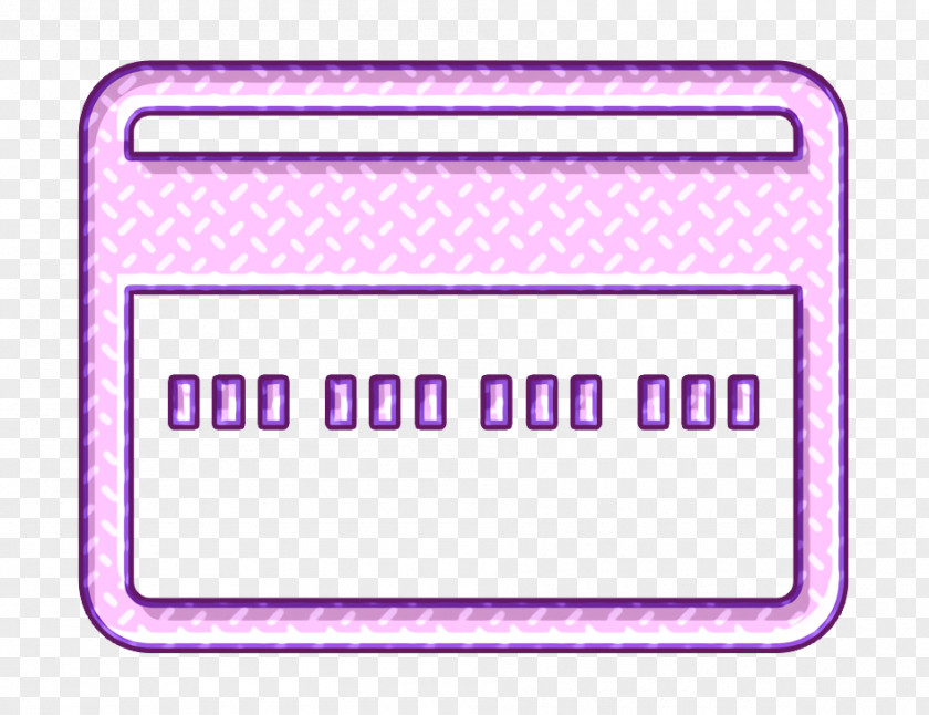 Rectangle Pink Credit Card Icon Payment Purchase PNG