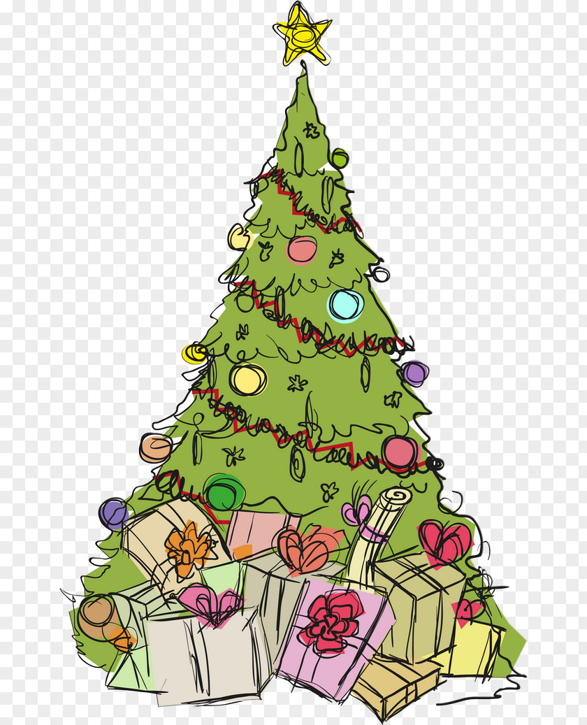 Christmas Tree Ornament Drawing PNG