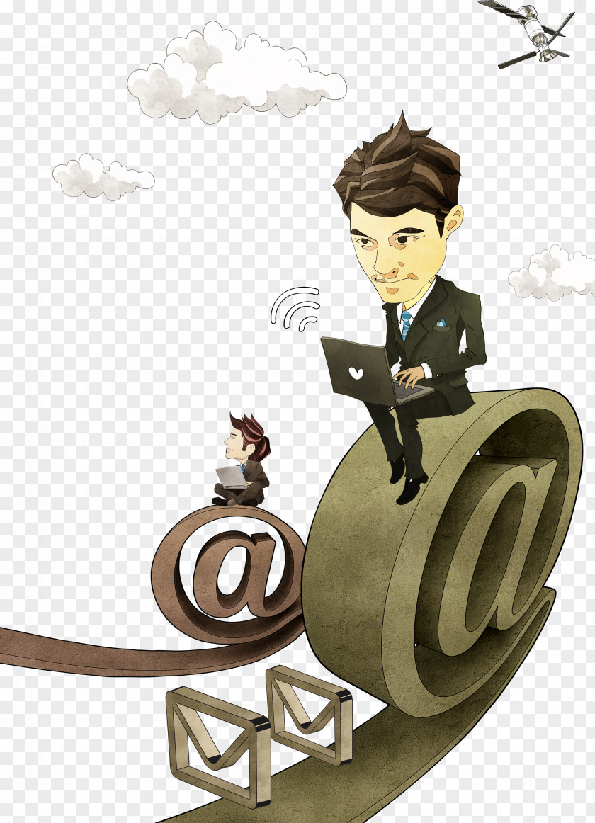 Business People With The Mailbox Symbols Symbol Download Icon PNG