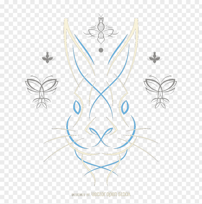 Line Drawing Rabbit Graphic Design PNG