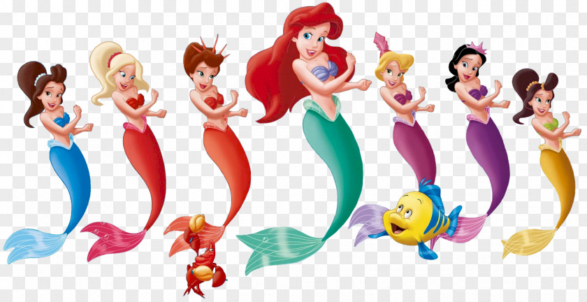 Sister Ariel King Triton Attina Aquata The Little Mermaid PNG