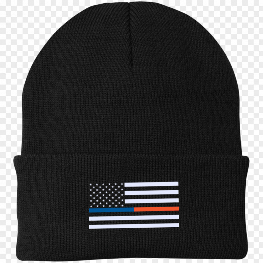 Thin Blue Line Beanie Knit Cap Knitting PNG