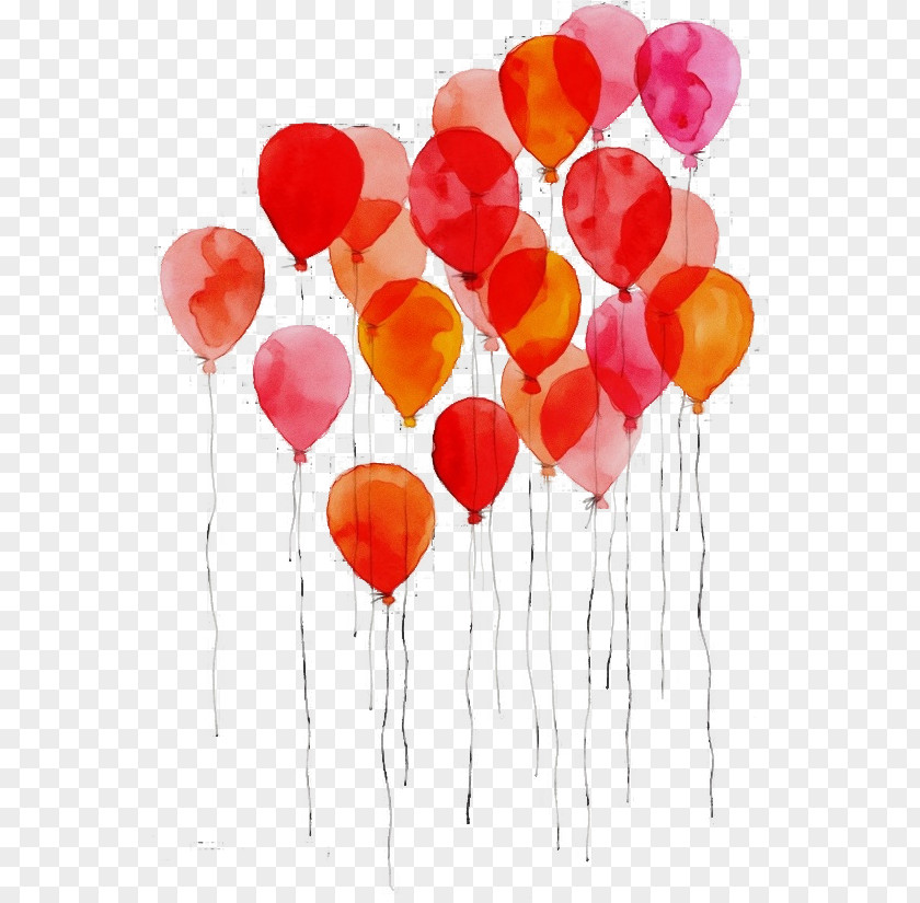 Coquelicot Party Supply Balloon Watercolor Paint PNG