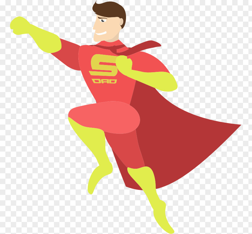 Father Father's Day Superhero Parent Child PNG