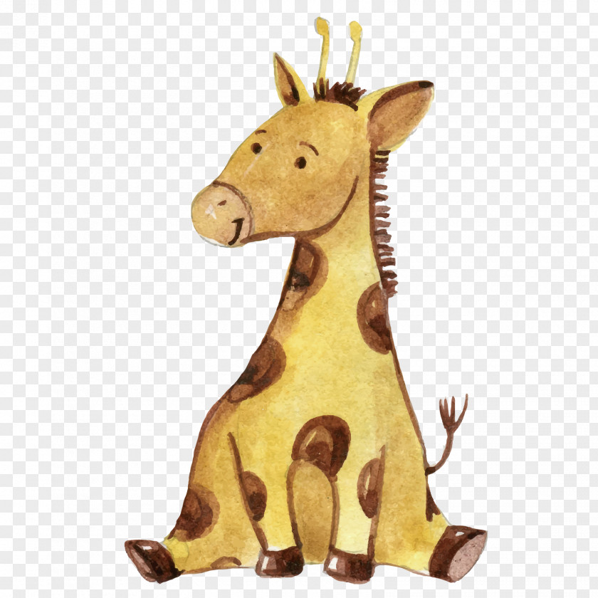 Vector Giraffe Wedding Invitation Lion Watercolor Painting Logo PNG