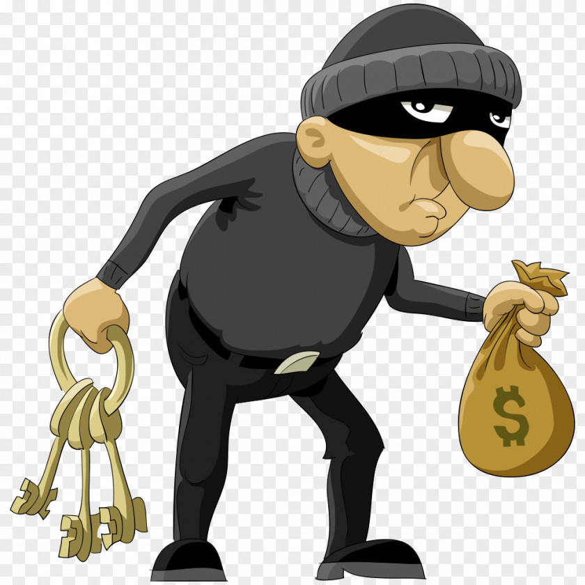 Vector Thief Robbery Cartoon Theft Illustration PNG