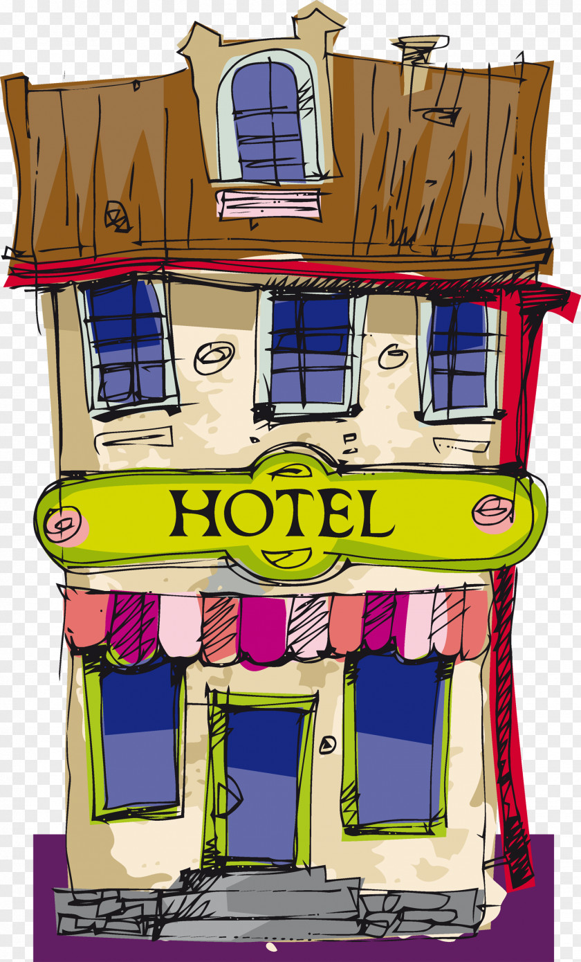 Hotel Drawing Cartoon Clip Art PNG