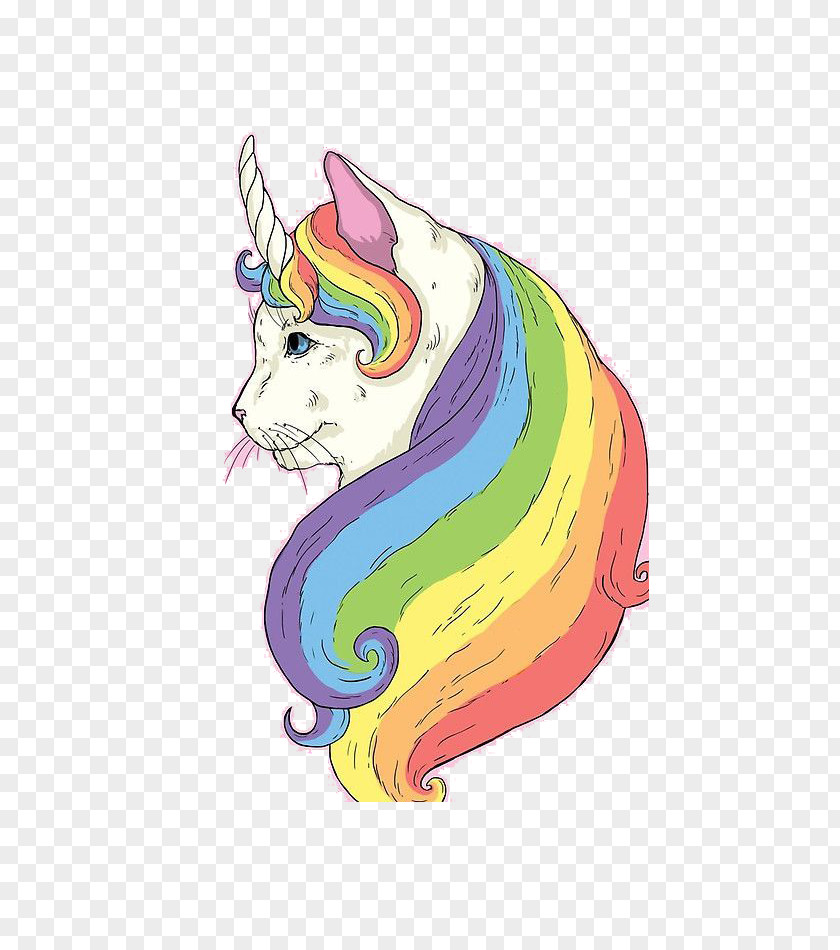 Rainbow Cat T-shirt IPhone 7 PNG