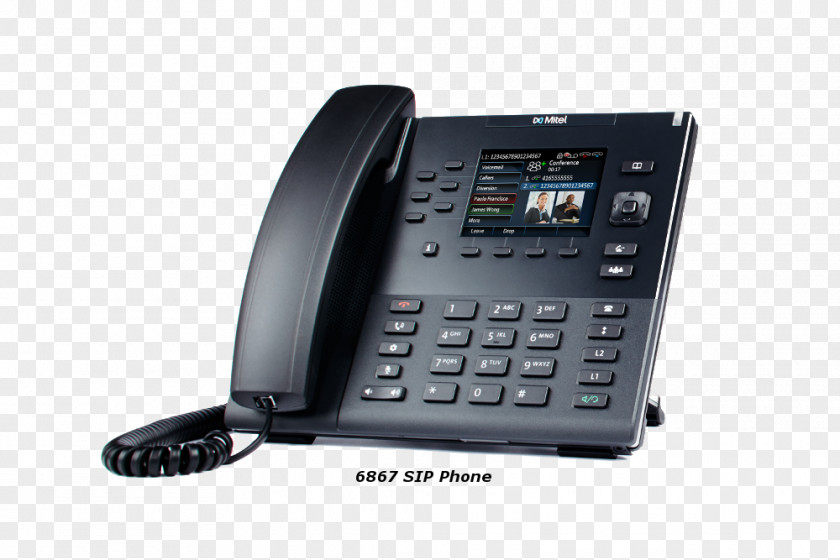 VoIP Phone Mitel 6867 Session Initiation Protocol Telephone Voice Over IP PNG