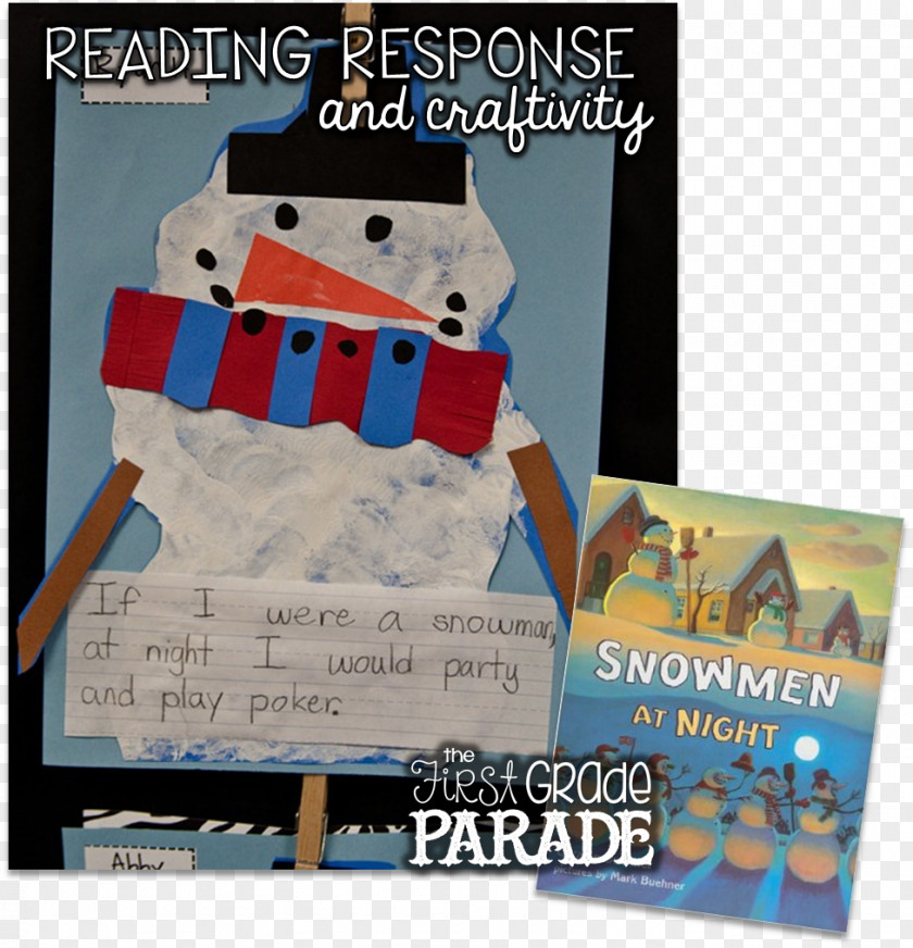 Amusement Place Snowmen At Night Writing Snowman First Grade Book PNG