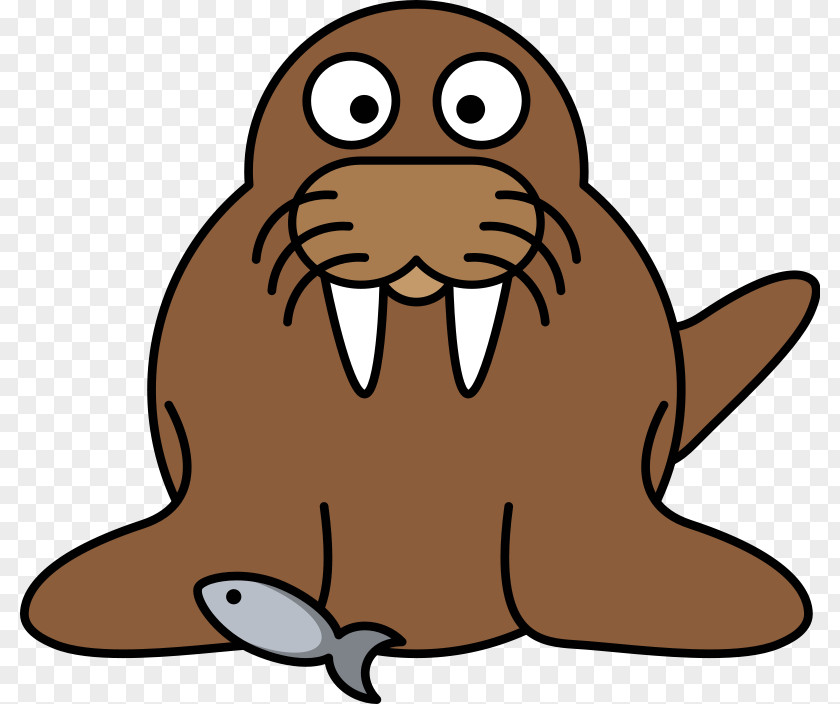 Cartoon Tuna Fish Walrus Clip Art PNG