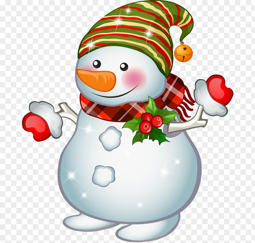 Cute Snowman Santa Claus Christmas Clip Art PNG